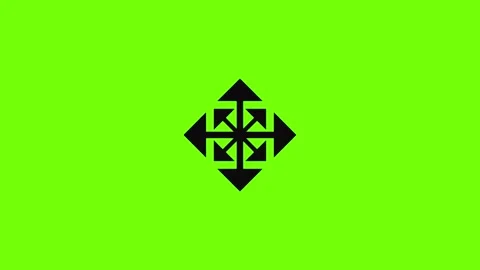 Cursor displacement arrow icon animation Stock Footage 157073451