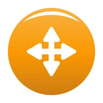 Cursor displacement element icon vector orange 스톡 일러스트