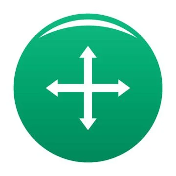 Cursor displacement web icon vector green Stock Illustration