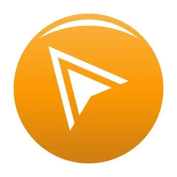 Cursor element icon orange Stock Illustration