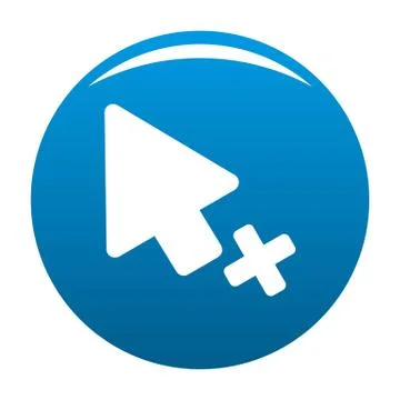 Cursor failure icon blue vector Illustrazione stock