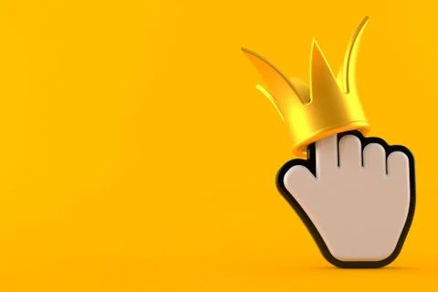 Cursor with golden crown Stock Illustration
