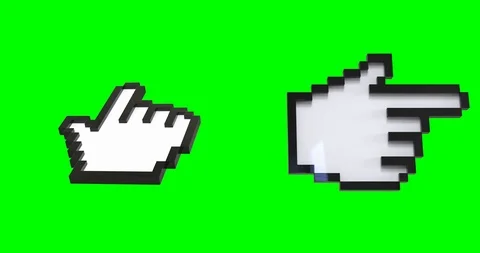 Cursor Hand Animation Rotation 360 Set 2.422 Stock Footage 126060721