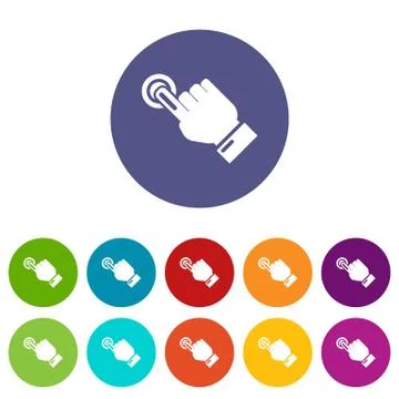 Cursor hand click icon, simple black style Stock Illustration