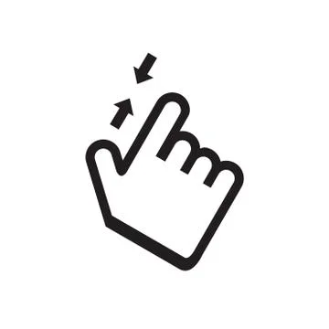 Cursor hand icon Stock Illustration