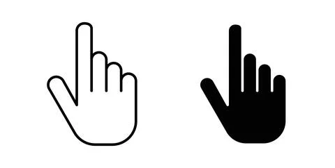 Cursor hand icon vector art Illustrations Stock Illustration