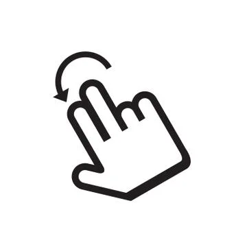 Cursor hand icon vector design Stock Illustration