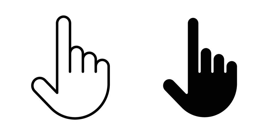 Cursor hand icon vector design illustrations Stock Illustration