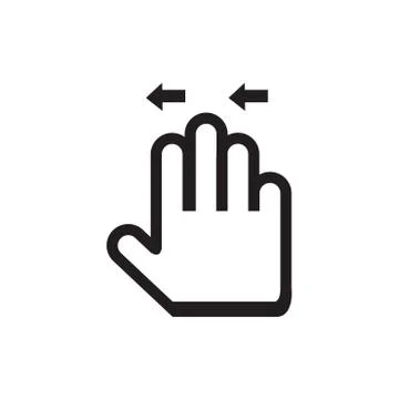 Cursor hand icon vector Stock Illustration