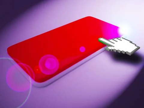 Cursor Hand Key Representing Blank Copyspace 3d Rendering Stock Illustration