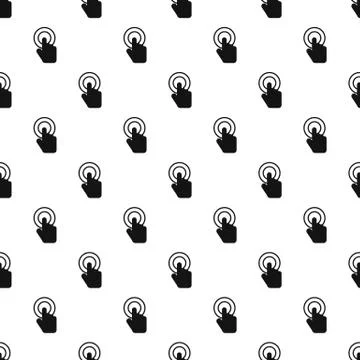 Cursor hand pattern, simple style Stock Illustration
