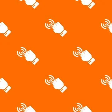 Cursor hand pattern vector orange Stock Illustration