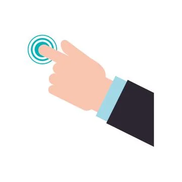 Cursor hand pointer touch technology icon. Vector graphic Illustrazione stock