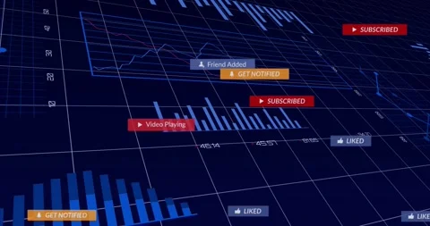 Cursor hovering over 3D data grid causing badges appearing floating grouping Stock Footage 331026929