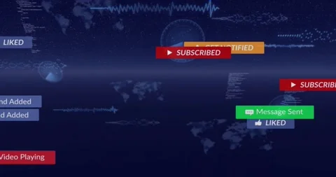 Cursor hovering UI sliding in hub floating, becoming badges while radar scanning Vídeos de archivo 321783284