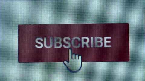 The cursor hovers over the subscribe button and presses it Then he presses bell Stock Footage 153332422