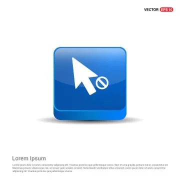 Cursor Icon - 3d Blue Button イラスト素材