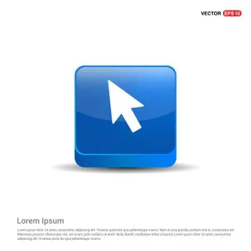 Cursor Icon - 3d Blue Button イラスト素材