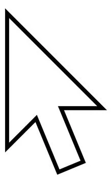 Cursor icon. Arrow mouse pointer in linear style Stock Illustration