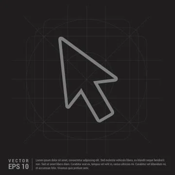 Cursor Icon - Black Creative Background Stockillustratie