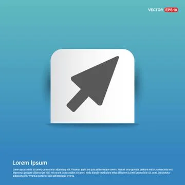 Cursor icon - Blue Sticker button Stock Illustration