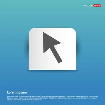Cursor Icon - Blue Sticker button Stock Illustration