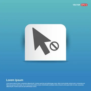 Cursor Icon - Blue Sticker button Stock Illustration
