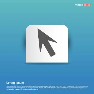 Cursor Icon - Blue Sticker button Stock Illustration