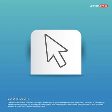 Cursor Icon - Blue Sticker button Illustrazione stock