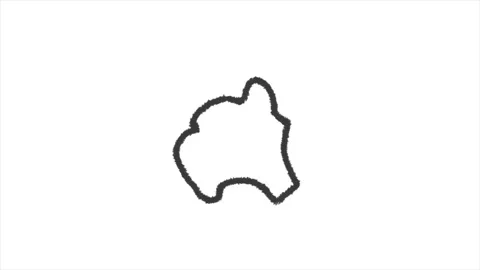 Cursor icon changes it shape to a "like" icon, simple 2d animation 4k Video stock 130600007