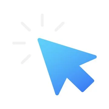 Cursor icon. Clicking a computer mouse cursor. Vector illustration Stock Illustration