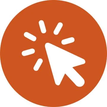 Cursor icon, computer cursor click Ilustración de archivo