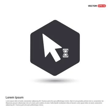 Cursor Icon Hexa White Background icon template Ilustración de archivo
