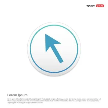 Cursor Icon Hexa White Background icon template Illustrazione stock