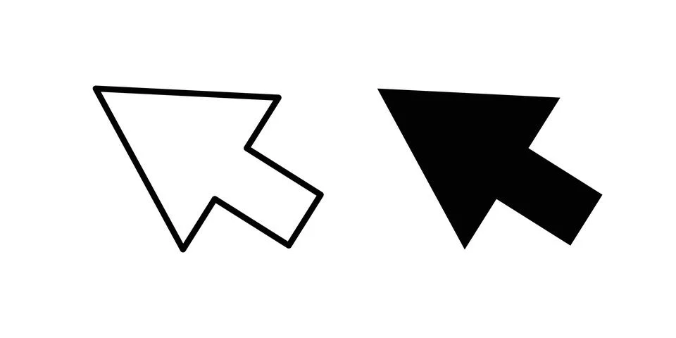 Cursor icon illustration. Pixel perfect vector graphics Stock Illustration
