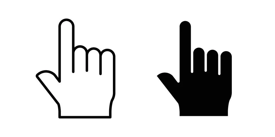 Cursor icon Illustration set. Vector Eps10 for apps 库存插图