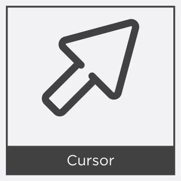 Cursor icon isolated on white background Free Stock Illustration