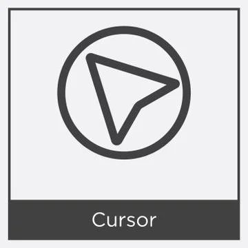 Cursor icon isolated on white background Free Stock Illustration