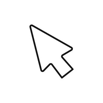 Cursor icon outline collection in black Stock Illustration