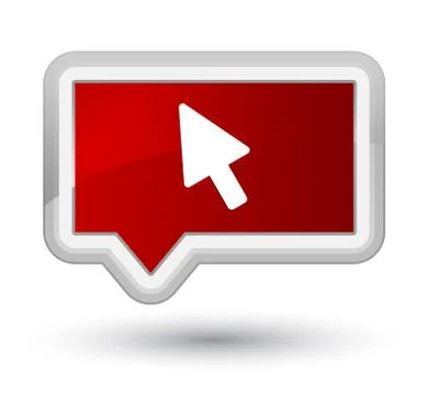 Cursor icon prime red banner button Illustrazione stock