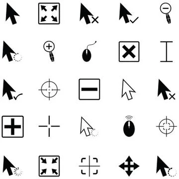 Cursor icon set Stock Illustration