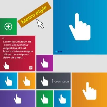 Cursor icon sign. buttons. Modern interface website buttons with cursor point Ilustração Stock