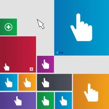 Cursor icon sign. buttons. Modern interface website buttons with cursor pointer. Ilustração Stock