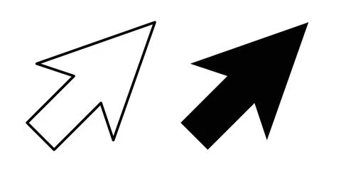 Cursor icon. Style is flat and line symbol Stockillustratie