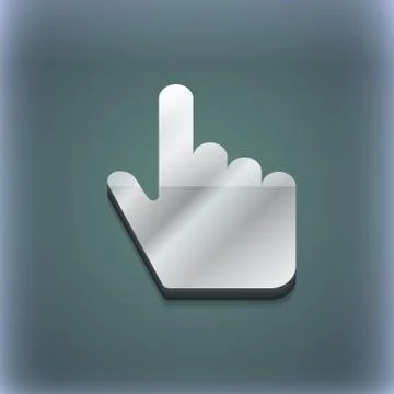 Cursor icon symbol. 3D style. Trendy, modern design with space for your text . R Stock Illustration