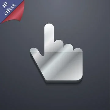 Cursor icon symbol. 3D style. Trendy, modern design with space for your text . R Stock Illustration