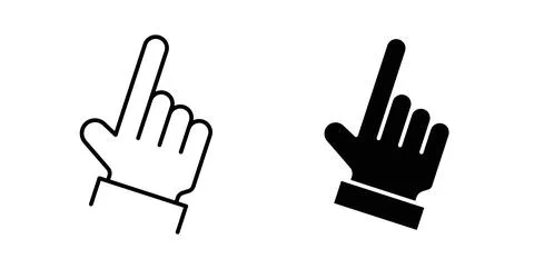 Cursor icon symbol. Vector illustration pack in black color. 스톡 일러스트