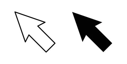 Cursor icon symbol. Vector illustration pack in black color. 스톡 일러스트