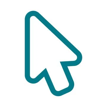 Cursor icon symbolizing pointer navigation, selection, interaction 库存插图