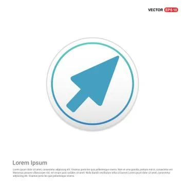 Cursor icon - white circle button Ilustración de archivo